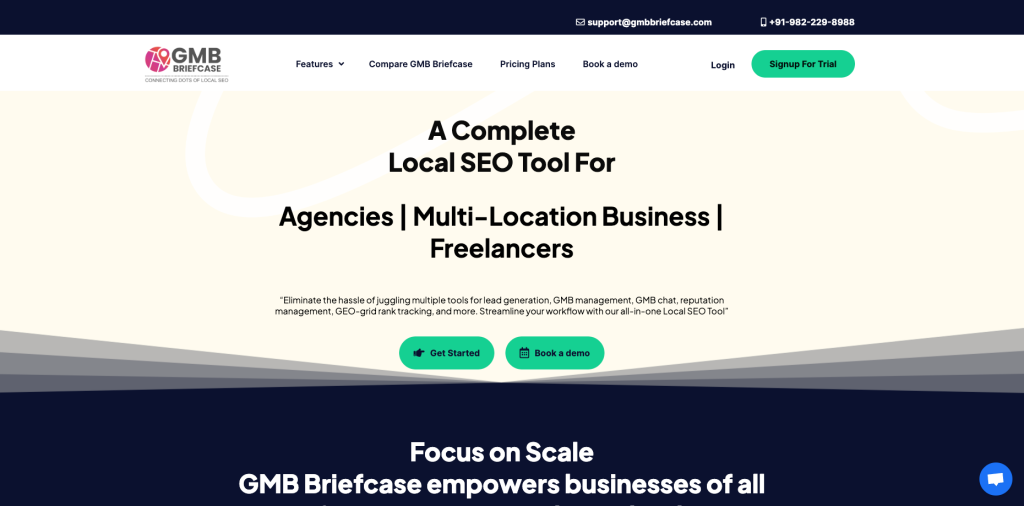 gmb briefcase landing page