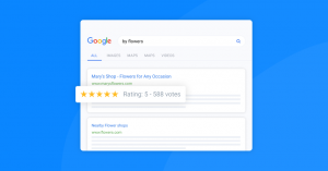 google rating stars snippet